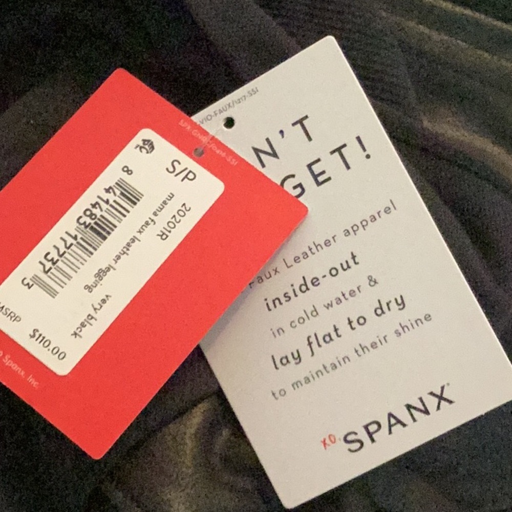 SPANX Faux-Leather Maternity Leggings in Black - Picture 7 of 7